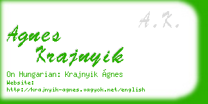 agnes krajnyik business card